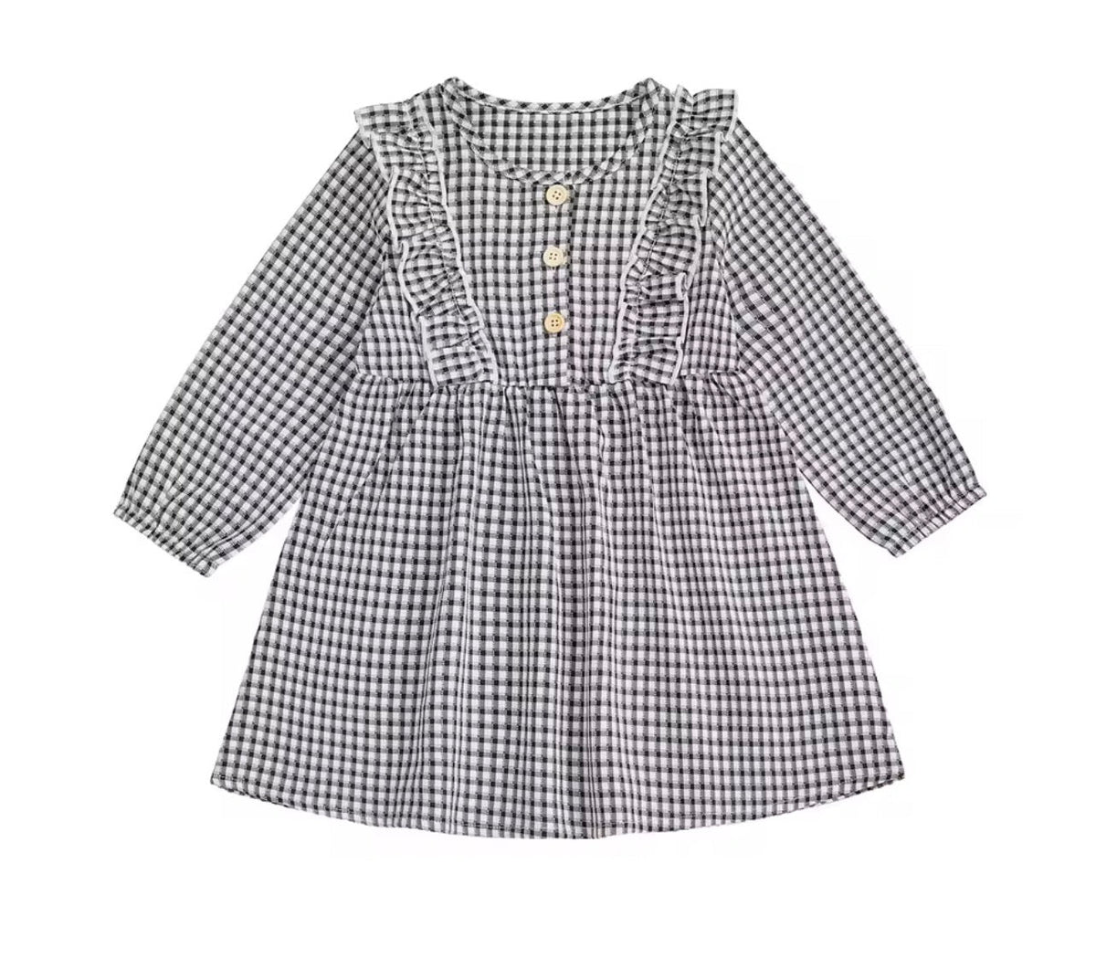 Black Gingham Dress