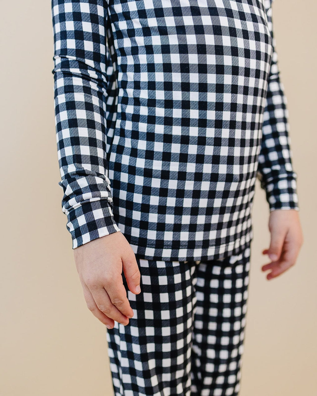 Bamboo Two Piece Set | Black Gingham