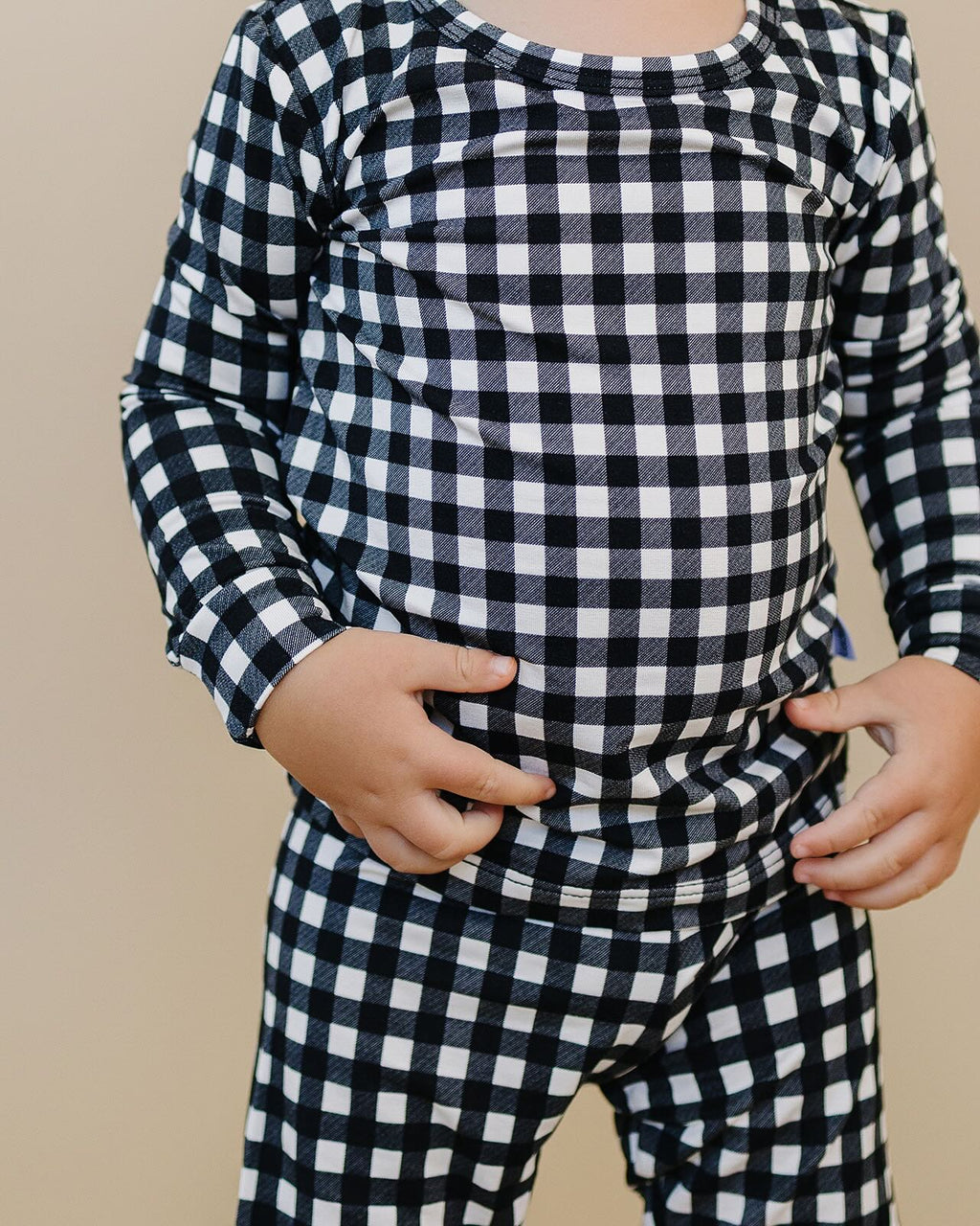 Bamboo Two Piece Set | Black Gingham