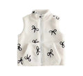 Bow Print Fleece Vest