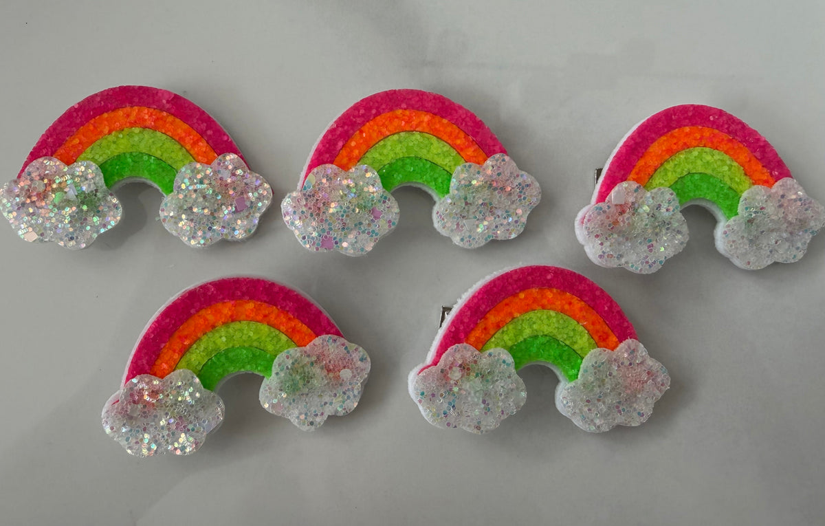 Neon Rainbow Hair Clip
